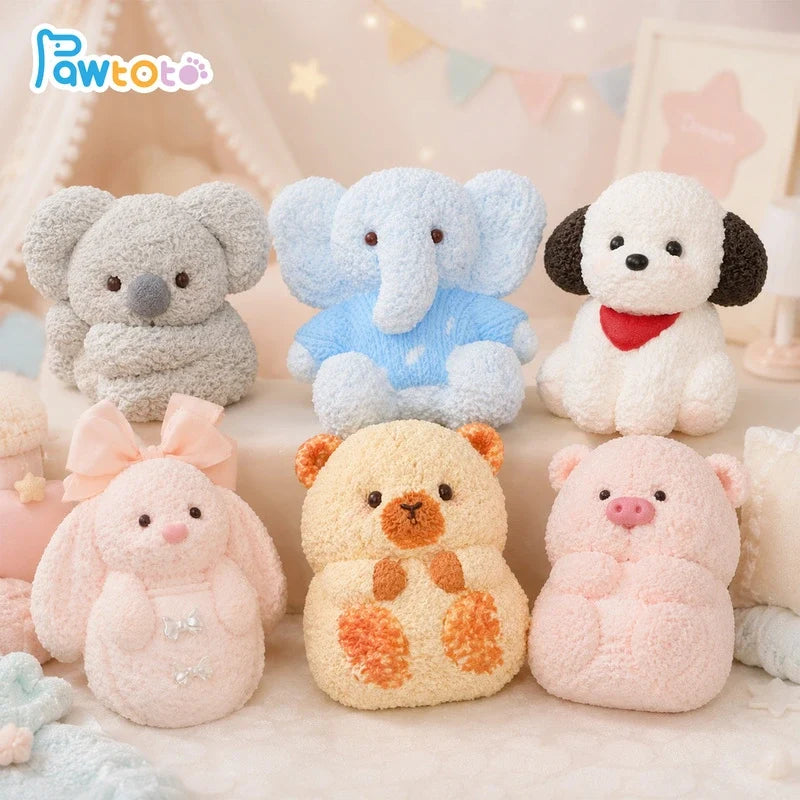 Pawtoto Cute Animals Squishy Toy Handmade Food Grade Silicon Creamy Clay Feel Medium Soft Medium Rebound