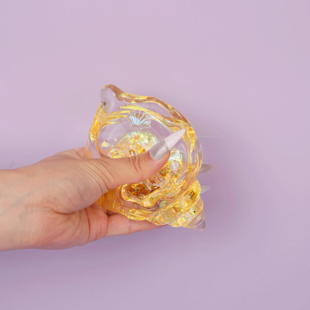 Pawtoto Clear Seashell Squishy Toy Handmade Food Grade Silicon Water Feel Medium Firm Quick Rebound
