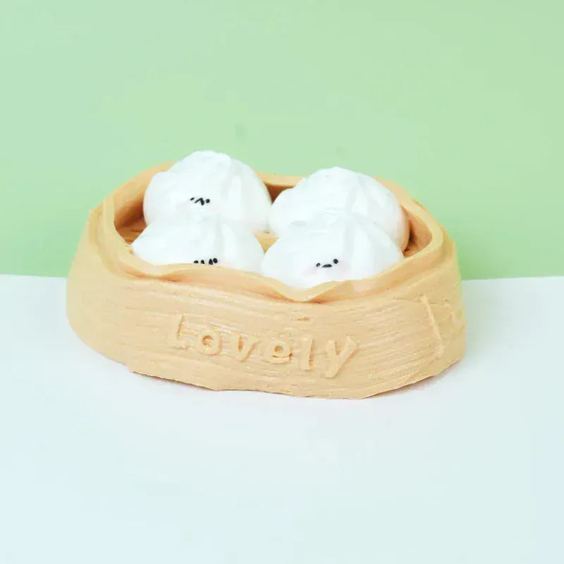 Pawtoto A Basket of Bao Squishy Toy Handmade Food Grade Silicon