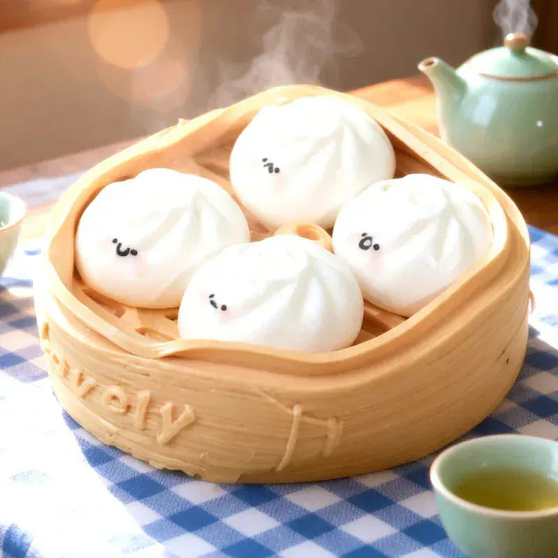 Pawtoto A Basket of Bao Squishy Toy Handmade Food Grade Silicon