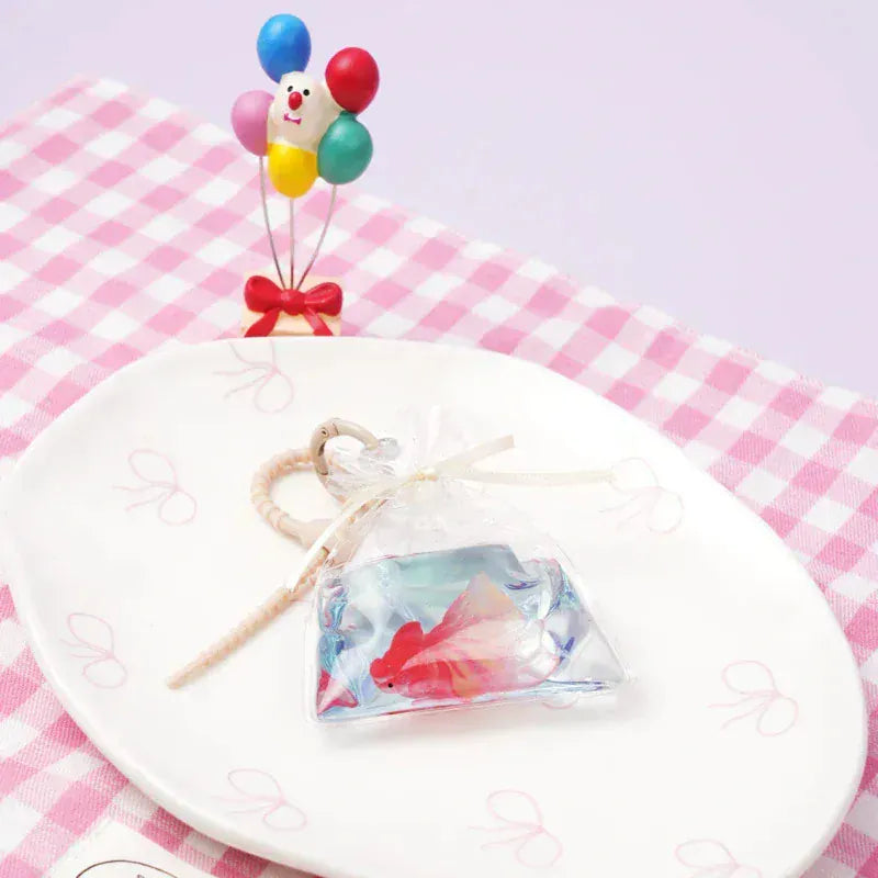 Pawtoto Bag of Golden Fish Red Squishy Toy Handmade Food Grade Silicon Watery Feel Firm Soft Quick Rebound