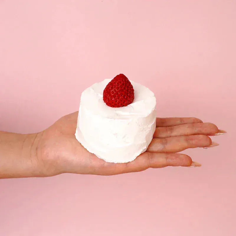Pawtoto Creamy Strawberry Cake Squishy Toy Handmade Food Grade Silicon