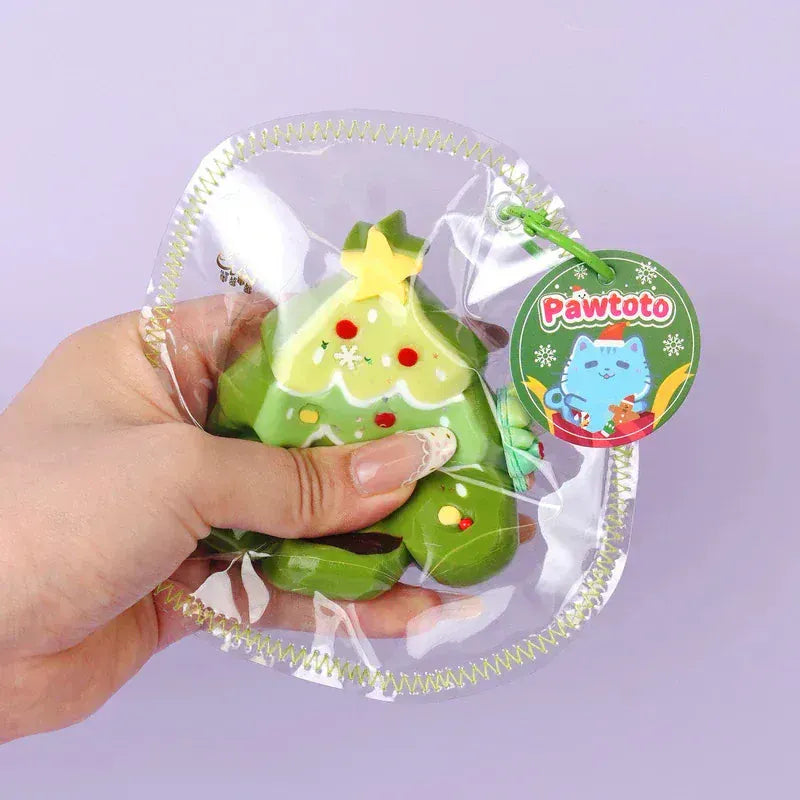 Pawtoto Cute Christmas Tree Series Squishy Toy Handmade Food Grade Silicon