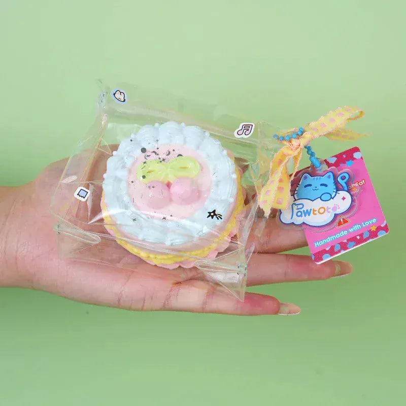 Pawtoto Fairy Wonderland Glimmer Cake Series Squishy Toy Handmade Food Grade Silicon Creamy Clay Feel Soft Quick Rebound
