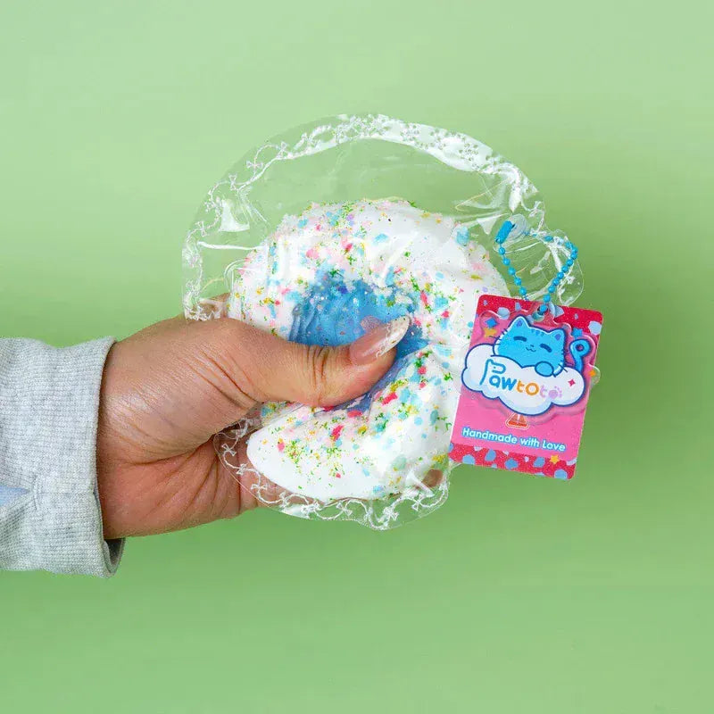 Pawtoto Floral Words: Crystal Romance Wishing Pool Squishy Toy Handmade Food Grade Silicon Creamy Clay Feel Soft Quick Rebound