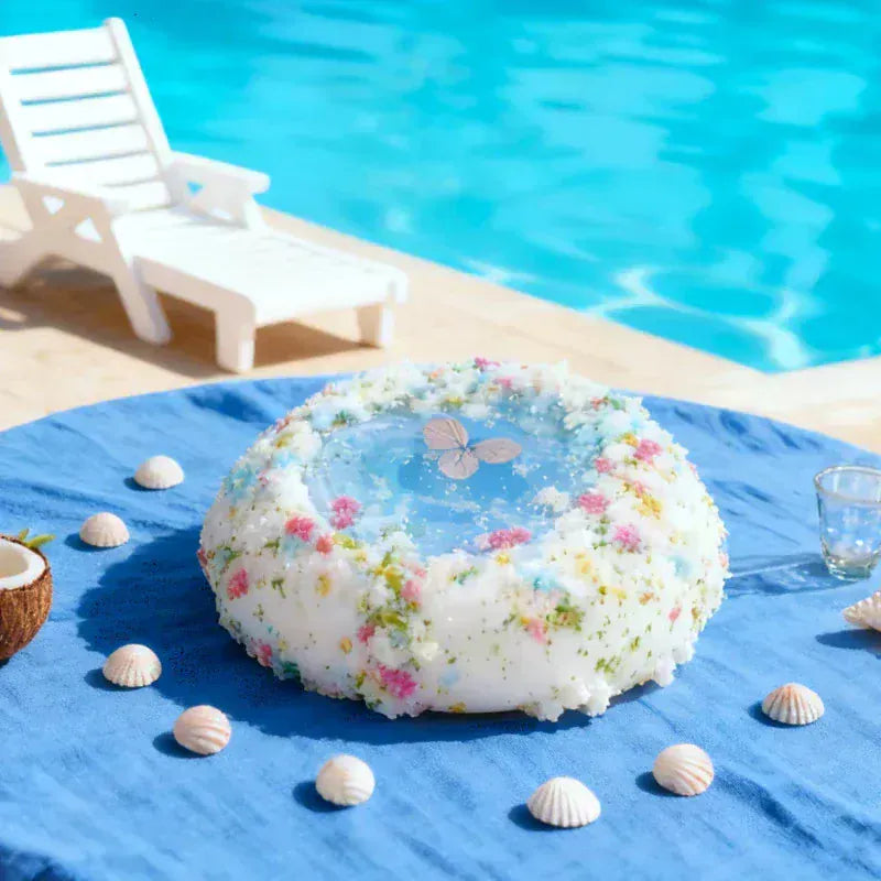 Pawtoto Floral Words: Crystal Romance Wishing Pool Squishy Toy Handmade Food Grade Silicon Creamy Clay Feel Soft Quick Rebound