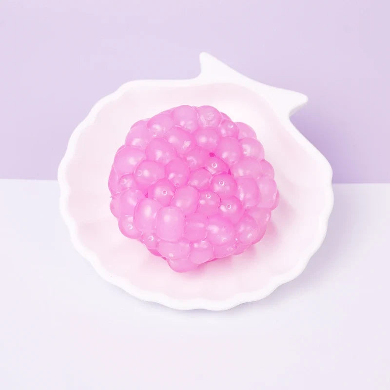 Pawtoto Grape Beeds Squishy Toy Handmade TPR Medium Softness