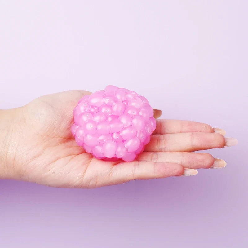 Pawtoto Grape Beeds Squishy Toy Handmade TPR Medium Softness