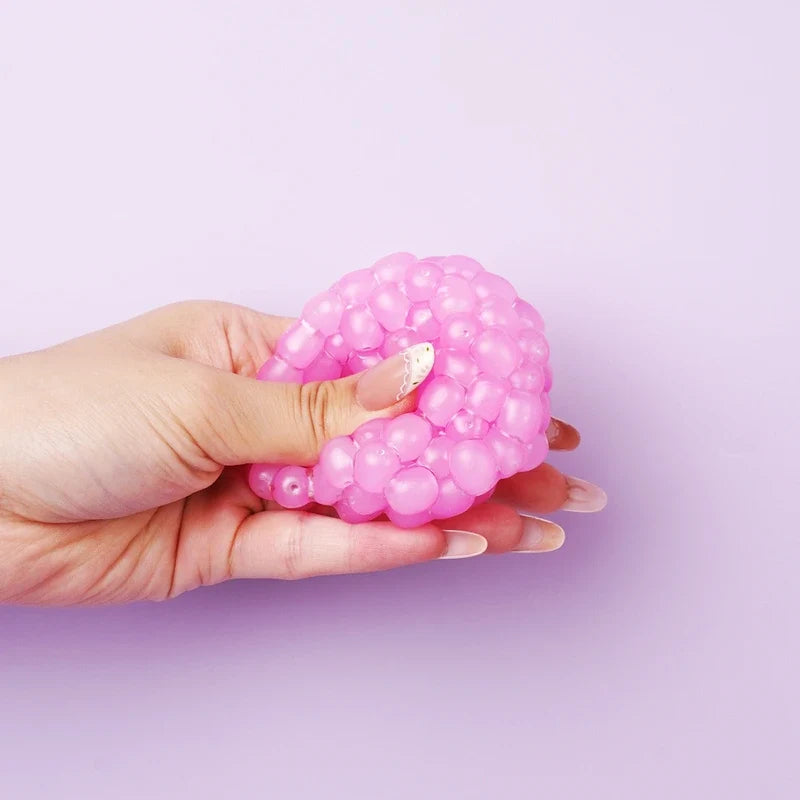 Pawtoto Grape Beeds Squishy Toy Handmade TPR Medium Softness