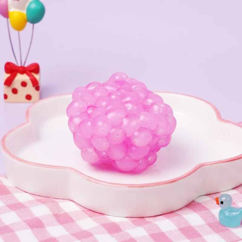 Pawtoto Grape Beeds Squishy Toy Handmade TPR Medium Softness