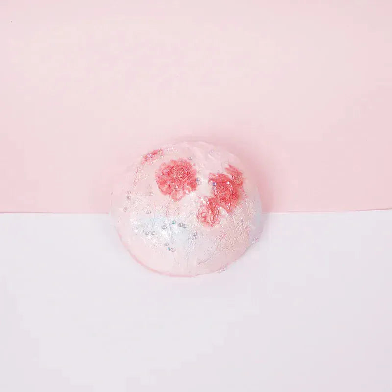 Pawtoto Hand-painted Rose Mochi Squishy Toy Handmade Food Grade Silicon