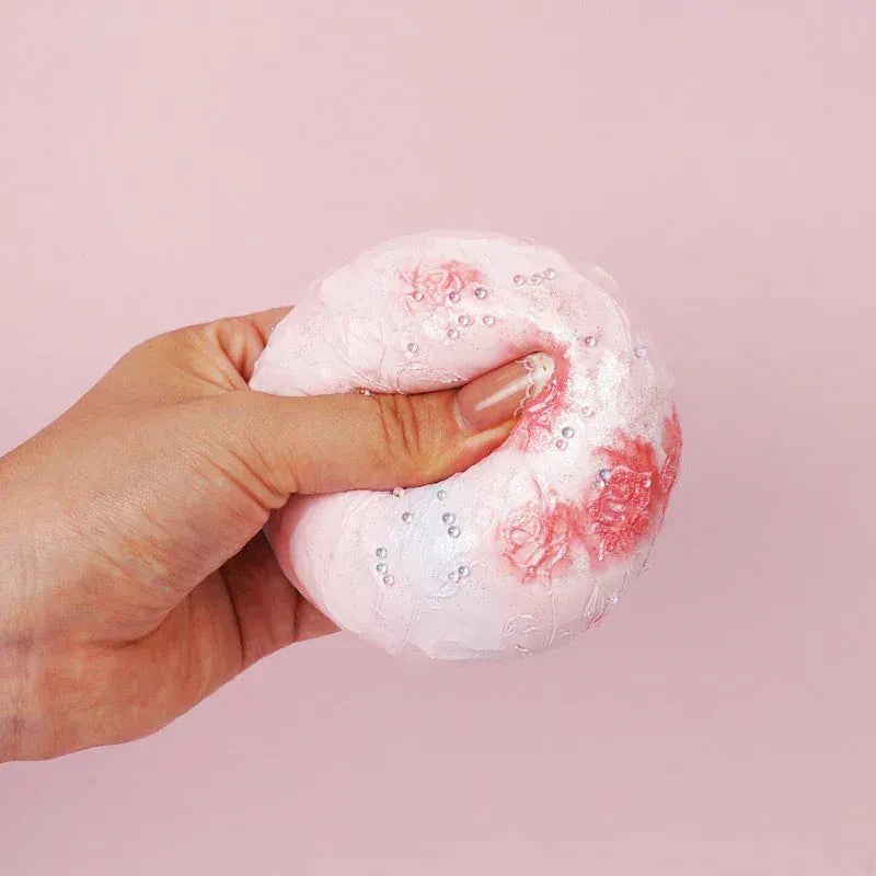 Pawtoto Hand-painted Rose Mochi Squishy Toy Handmade Food Grade Silicon