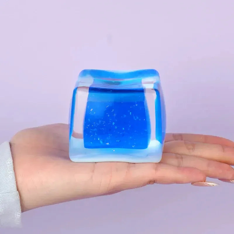 Pawtoto Liquid Sand Ice Block Series Squishy Food Grade Silicon Water Feel Medium Softness Quick Rebound