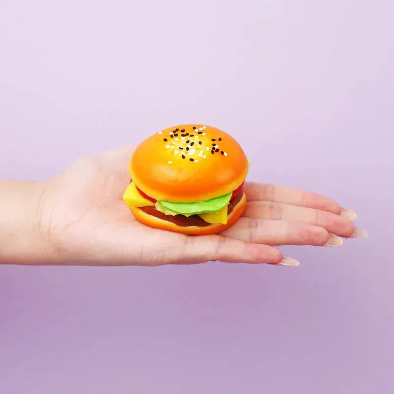 Pawtoto Six-Layer Burger Squishy Toy Handmade Food Grade Silicon
