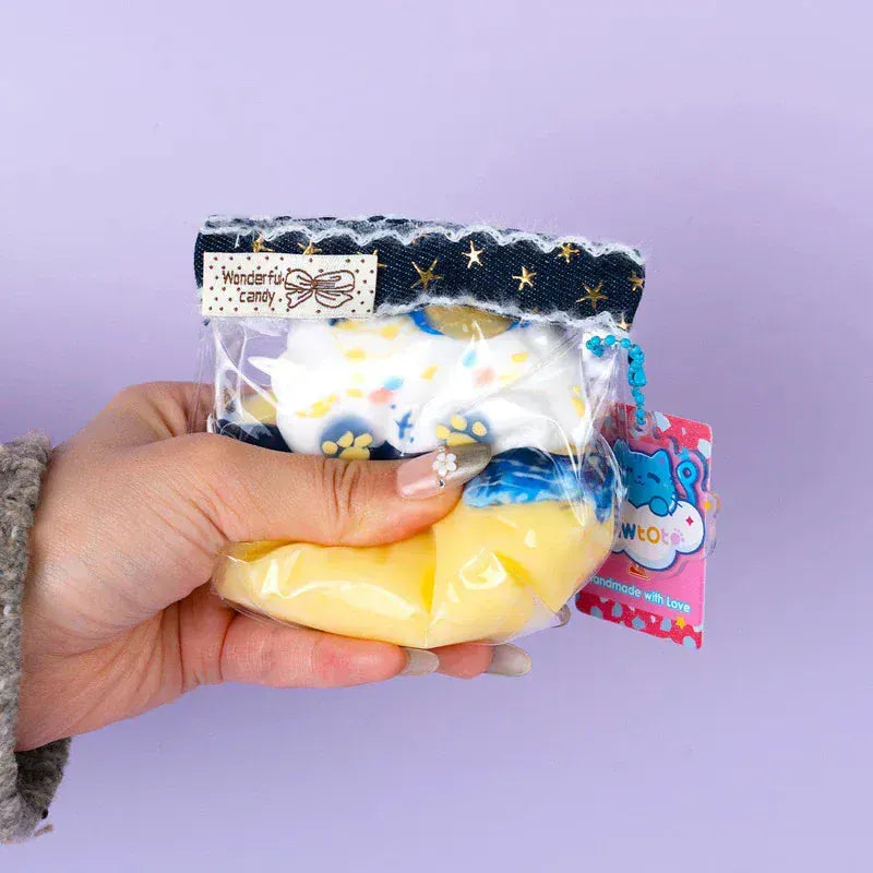 Pawtoto Starry Kitten Squishy Toy Handmade Food Grade Silicon Creamy Clay Feel Soft Quick Rebound