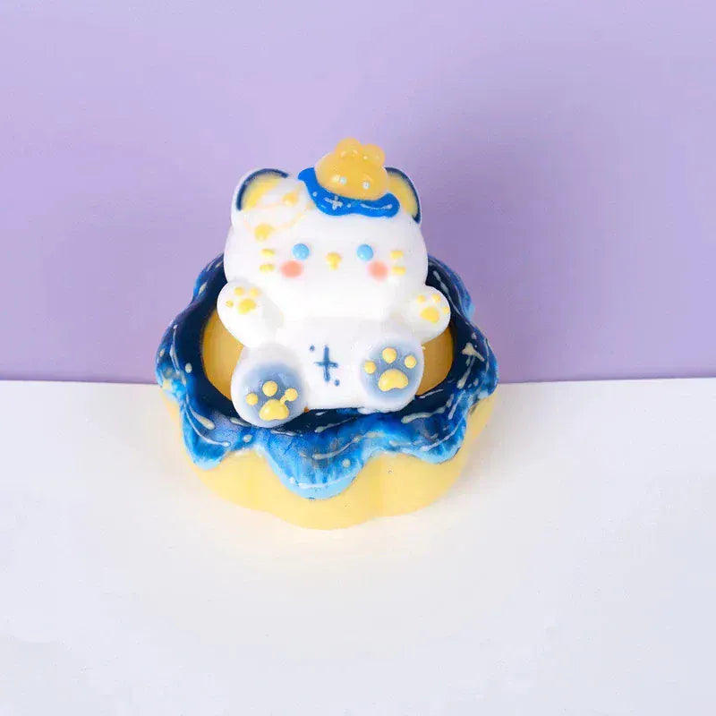 Pawtoto Starry Kitten Squishy Toy Handmade Food Grade Silicon Creamy Clay Feel Soft Quick Rebound