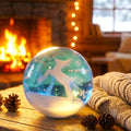 Pawtoto Winter Reindeer Snow Globe Squishy Toy Handmade Food Grade Silicon Creamy Clay Feel Soft Quick Rebound